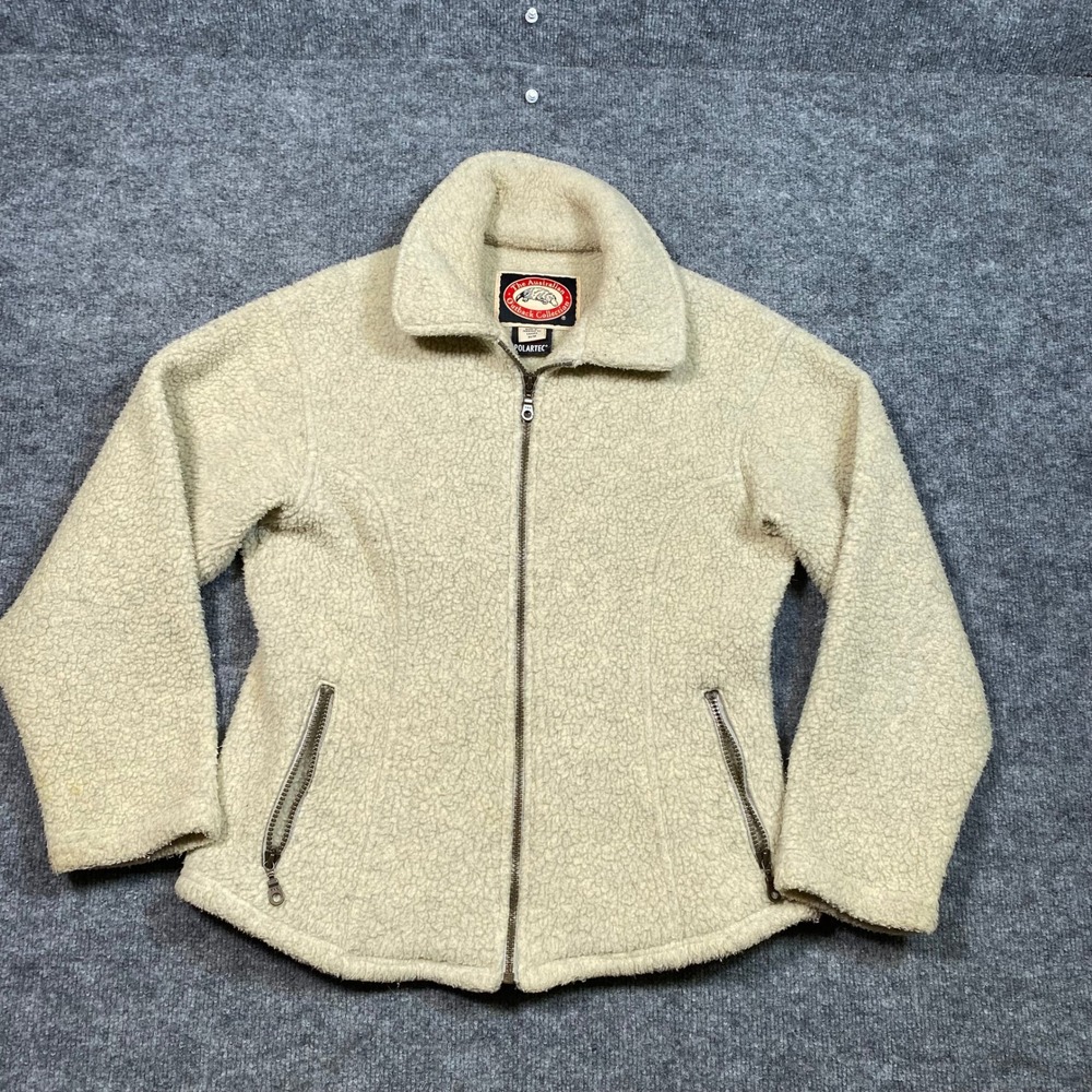 Australian Outback Collection Polartec‎ Fleece Jacket Cream Beige Womens Medium